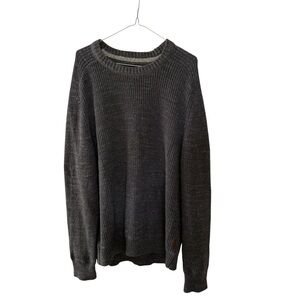 Roots Men’s Grey Crew Neck Sweater Size Large 100% Cotton